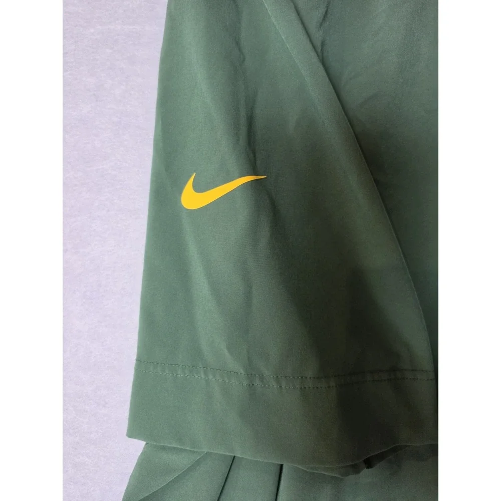 Green Bay Packers Nike Green Sideline Coach Men Short Sleeve Hoodie Jacket Sz XL